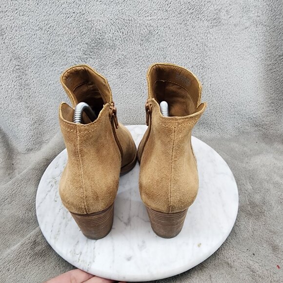 Gianni Bini Shoes Womens Size 9 Brown Suede Chunky Heel Side Zip Ankle Booties * - Picture 5 of 13